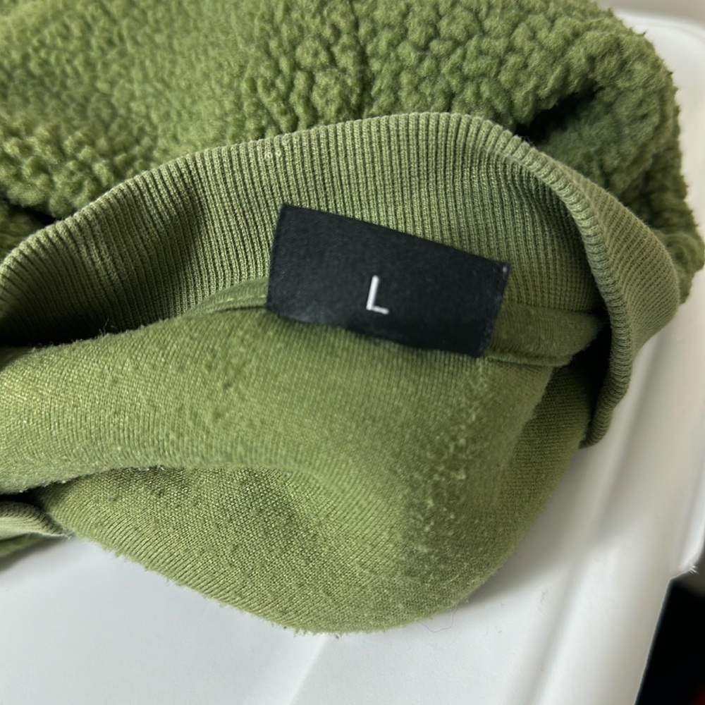 Zyia Active Green Flying V Fleece Jacket Fleece Sherpa Large - Picture 7 of 8